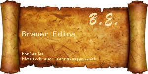 Brauer Edina névjegykártya